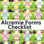 Pokemon  PRINTABLE Alcremie Forms Checklist