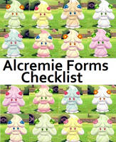 Pokemon  PRINTABLE Alcremie Forms Checklist