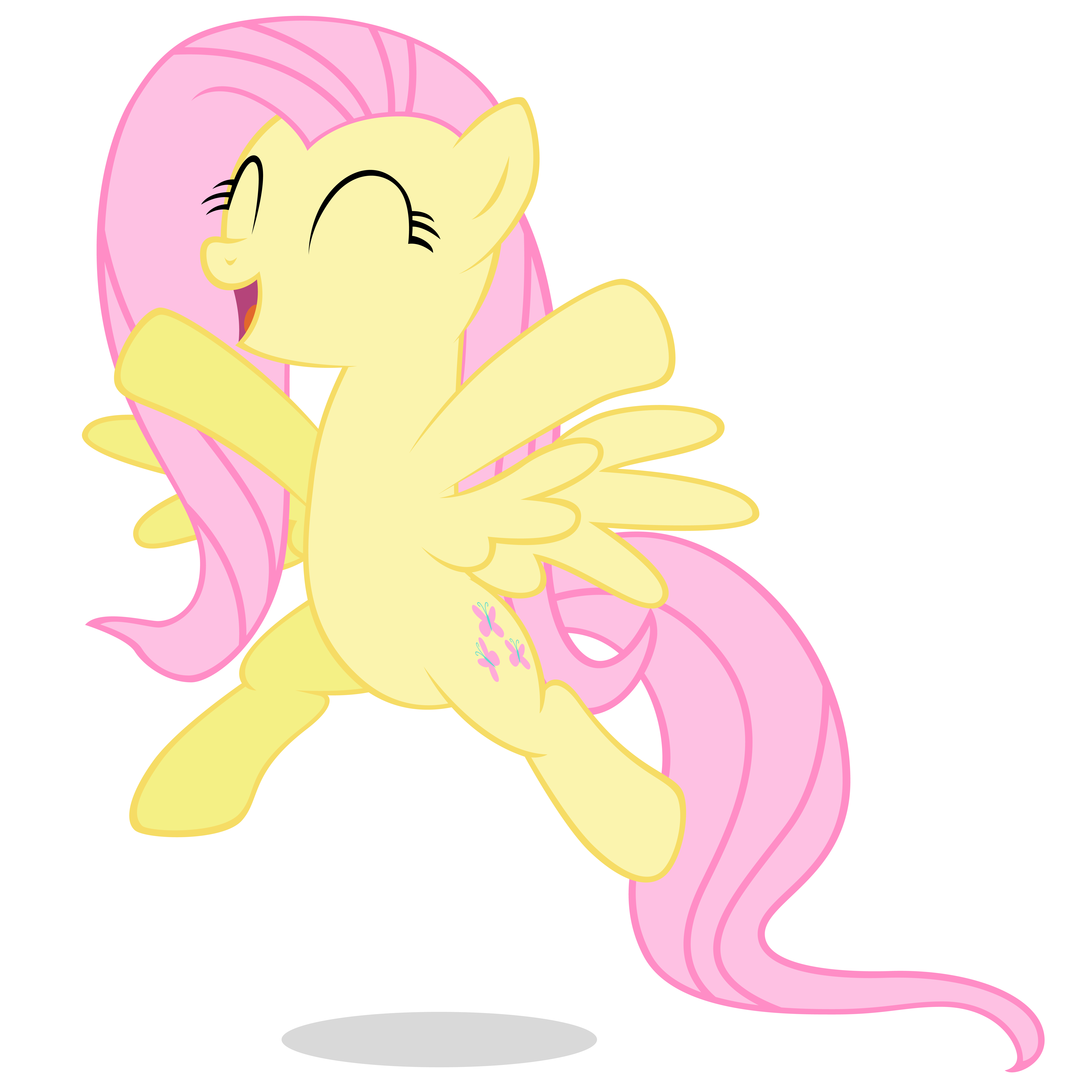 Fluttershy prancing (svg)