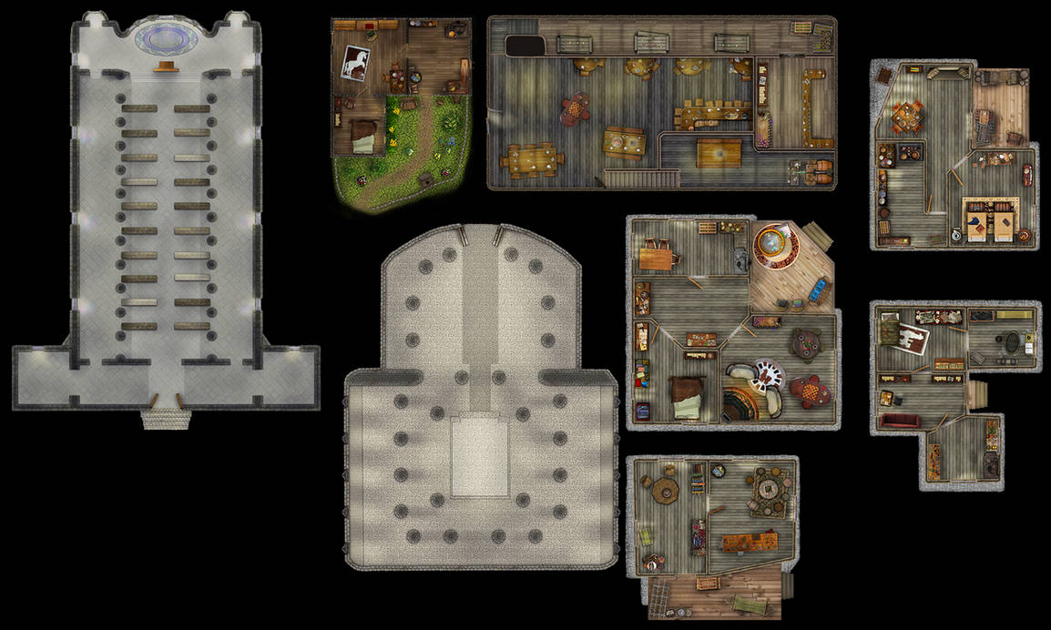 Tabletop buildings by Stinkehund on DeviantArt