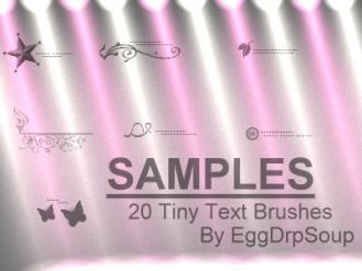 20 tiny text brushes