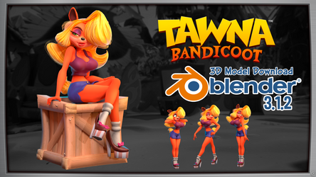 (Blender 3.1.2) Classic Tawna Bandicoot Model