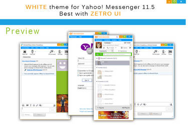 WHITE - Metro UI Skin for Yahoo Messenger 11.5