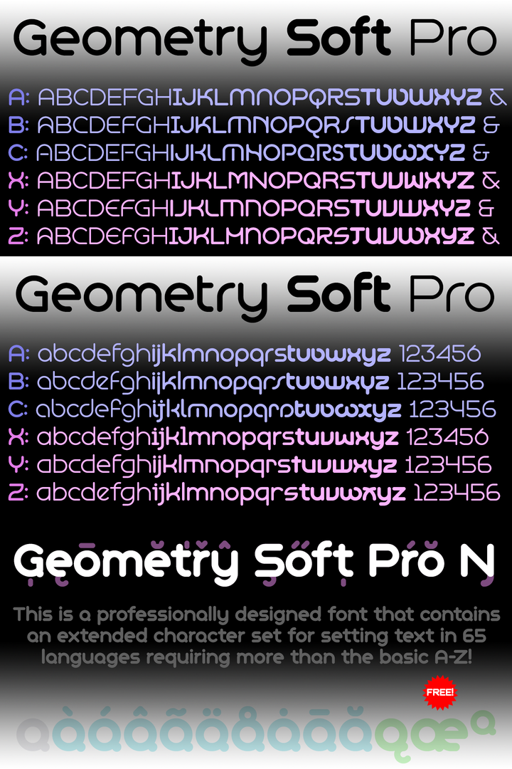 Geometry Soft Pro Font Family (Free)