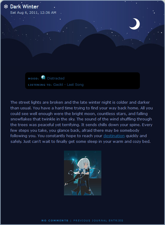 Dark Winter Journal Skin