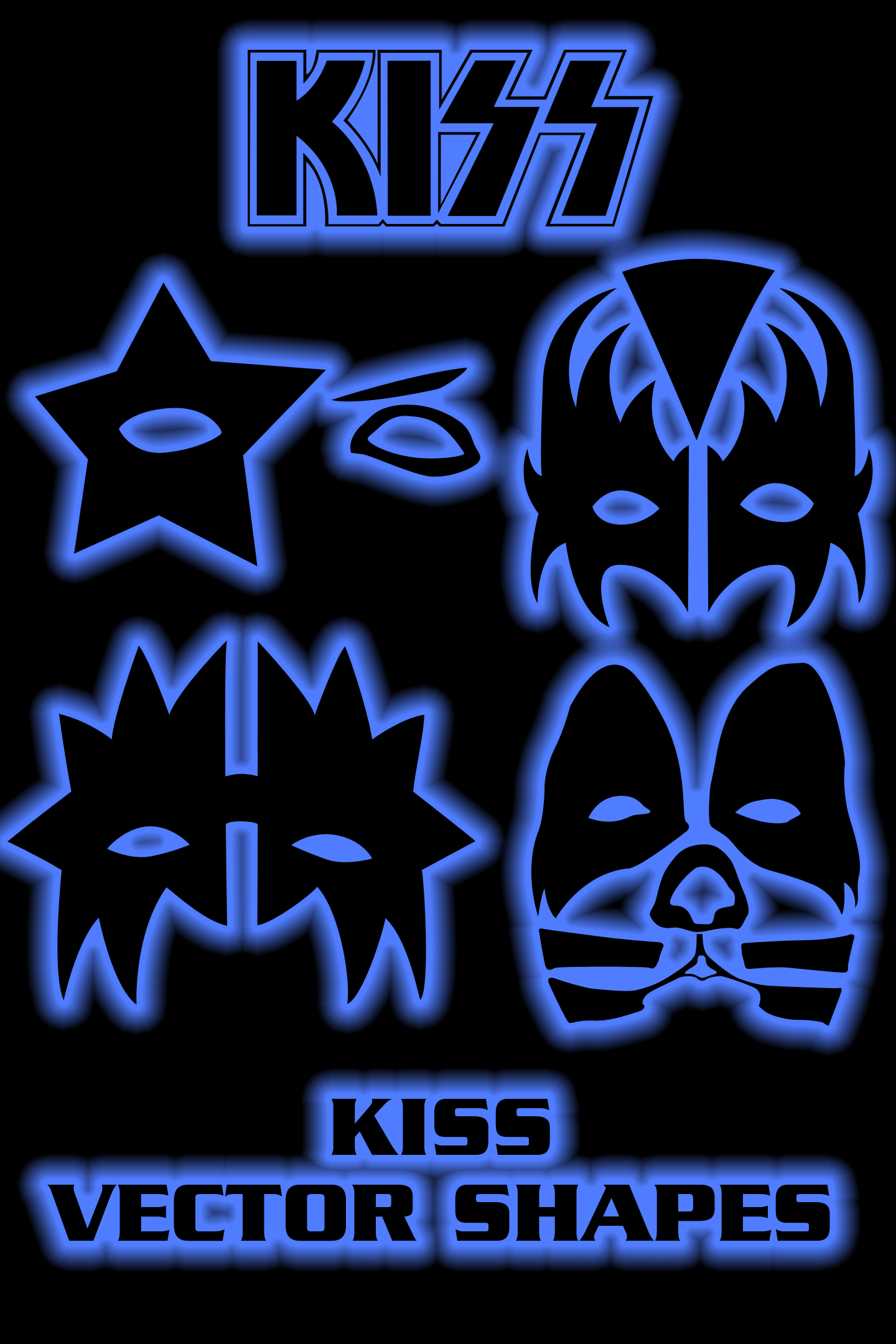 Kiss Makeup Vector Shapes By