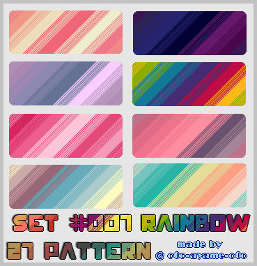 PATTERN SET 007 - Rainbow by AndreeaArsene on DeviantArt