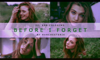 52. PSD Coloring 'Before I Forget' By Hanchesteria