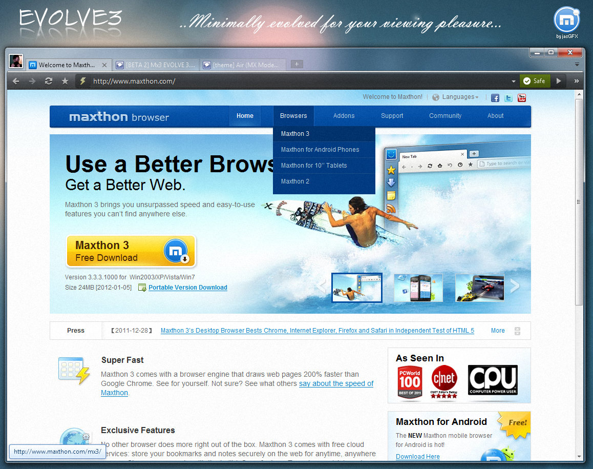 EVOLVE 3.0 for Maxthon 3