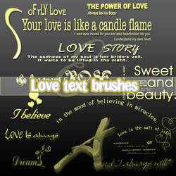 Love Text Brushes