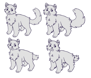 FREE- Cat Line Art / Base (PSD File)