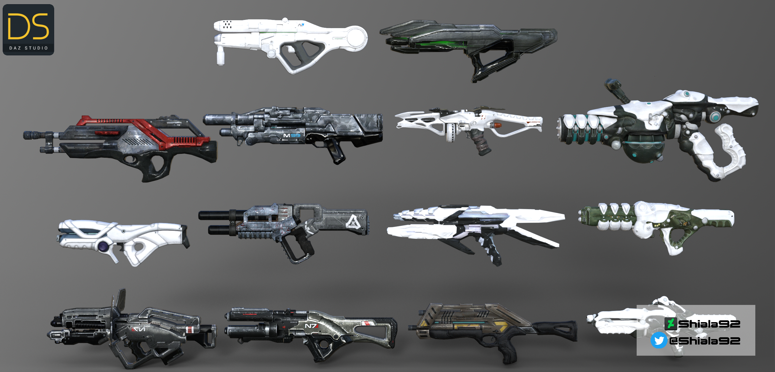 Mass Effect Battle Rifles Mass Effect Assault Rifles 2 for Daz Studio by Shiala92 on DeviantArt
