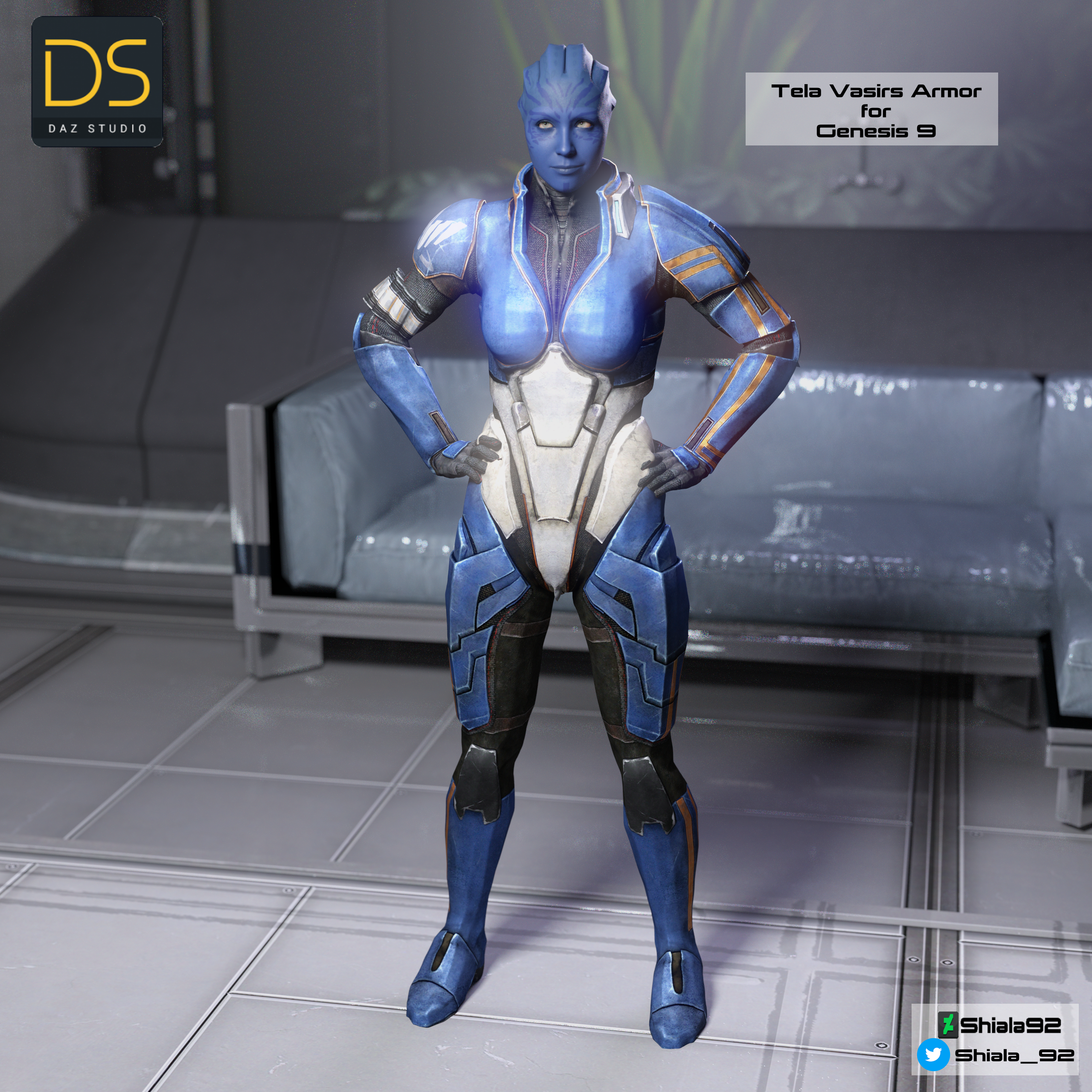 Tela Vasir's Armor for Genesis 9 by Shiala92 on DeviantArt