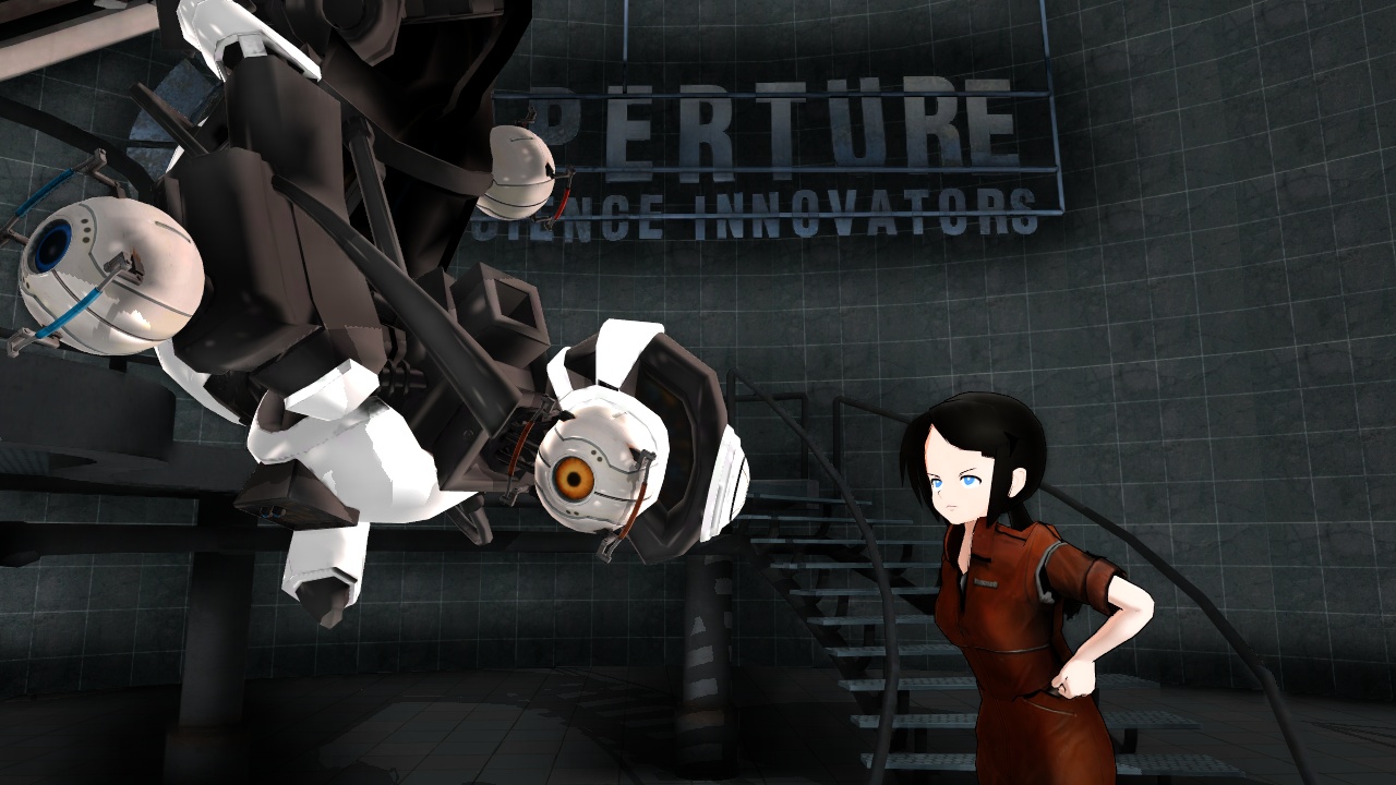 GLaDOS (Portal 1) v.2.0 MMD rigged model, +DL.