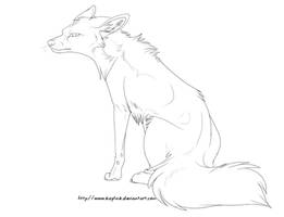 Free Lineart - Fox