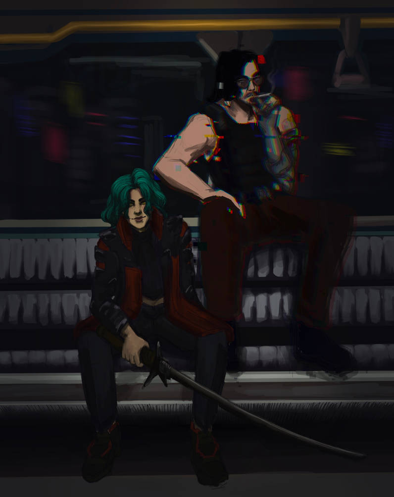 Johnny Vp Johnny and V - Cyberpunk2077 by Lexavalon on DeviantArt