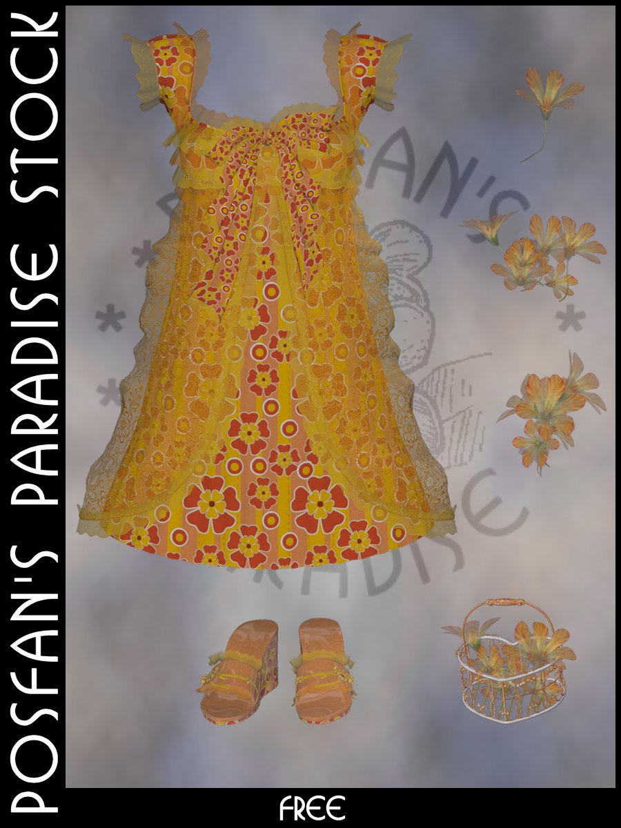 Spring Dress 002 with Accessories