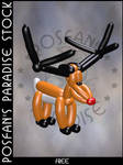 Xmas Balloon 003 Reindeer by poserfan-stock