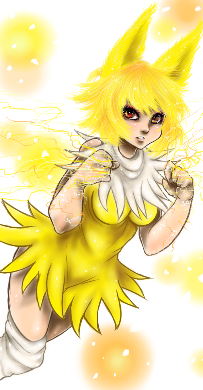 Jolteon Gijinka By Kawaiiwhite On Deviantart