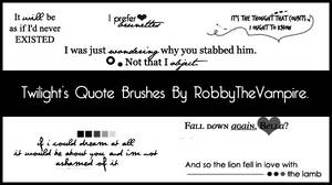 Twilight's Quote brushes - PS