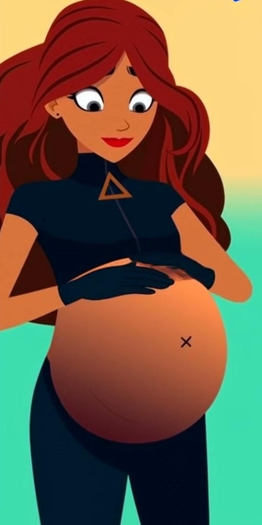 Carmen Sandiego suddenly pregnant by jerms125 on DeviantArt