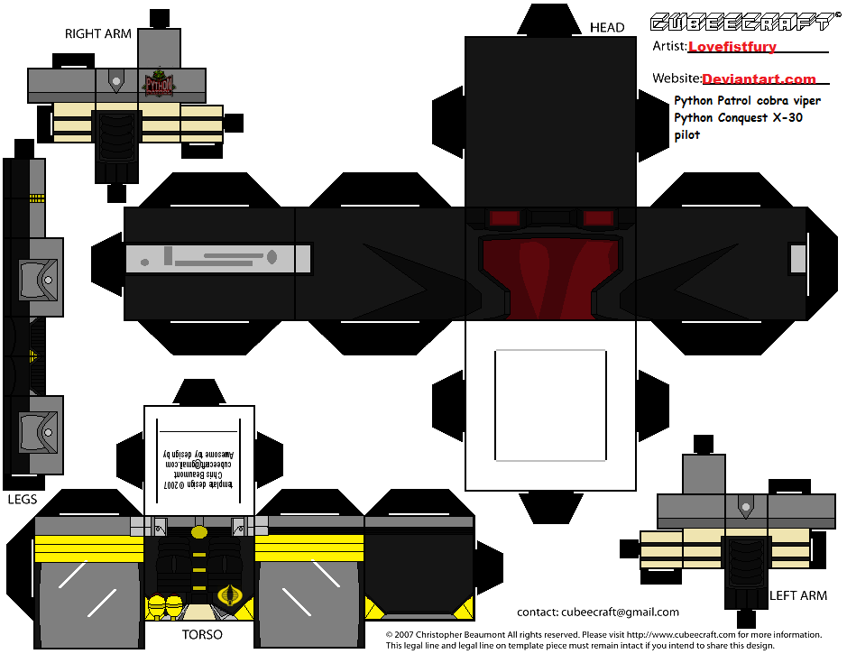 Python Patrol Cobra Viper Cubee Template