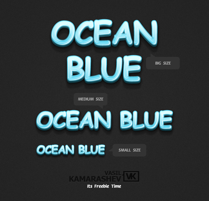 3D Ocean Blue Style by Kamarashev