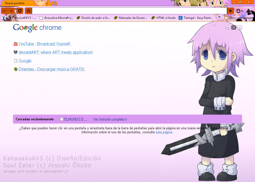 Chrona and Maka Theme Chrome