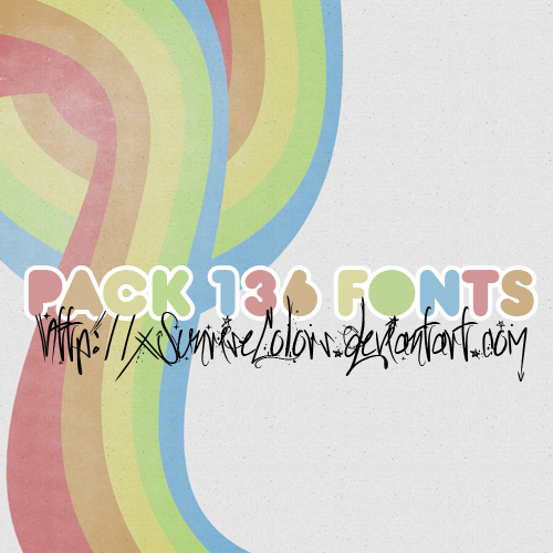 136 Fonts by xSunrisecolors'