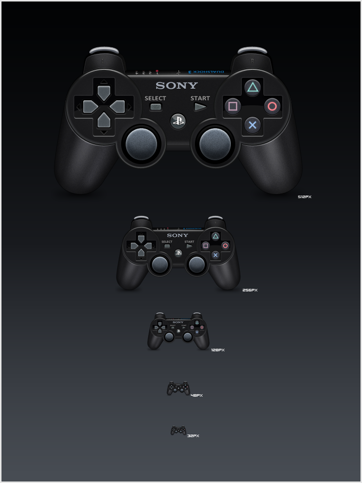 PS3 Gamepad Icons 