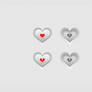 The Heart Buttons PSD