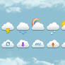 Clouds Set icons PSD