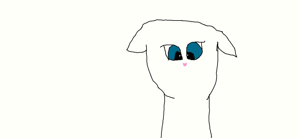 First Drawing Snowy The Cat With Dark Blue Eyes By Messulu On