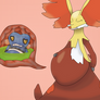 Delphox and Croagunk (VORE)