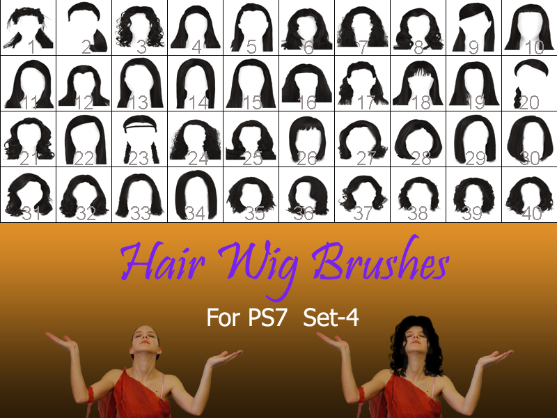 Hair_Wigs_Brushes_SET_4 by intenseone345 on DeviantArt