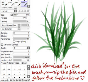 Paint tool SAI grass brush
