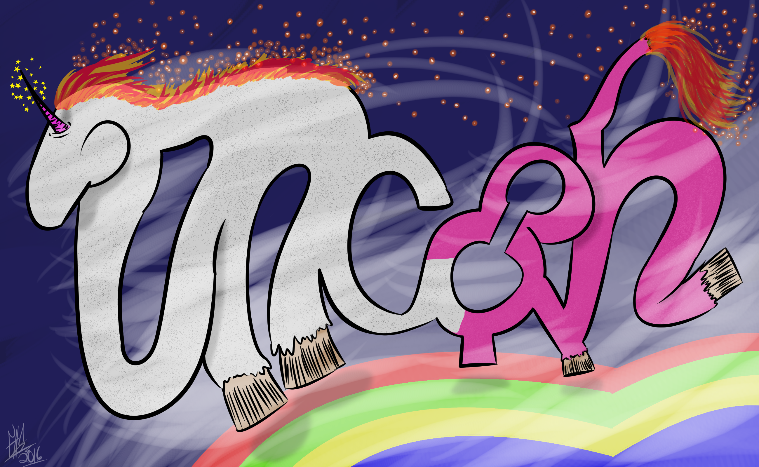 Unicorn Graffiti Text by masterdyne on DeviantArt