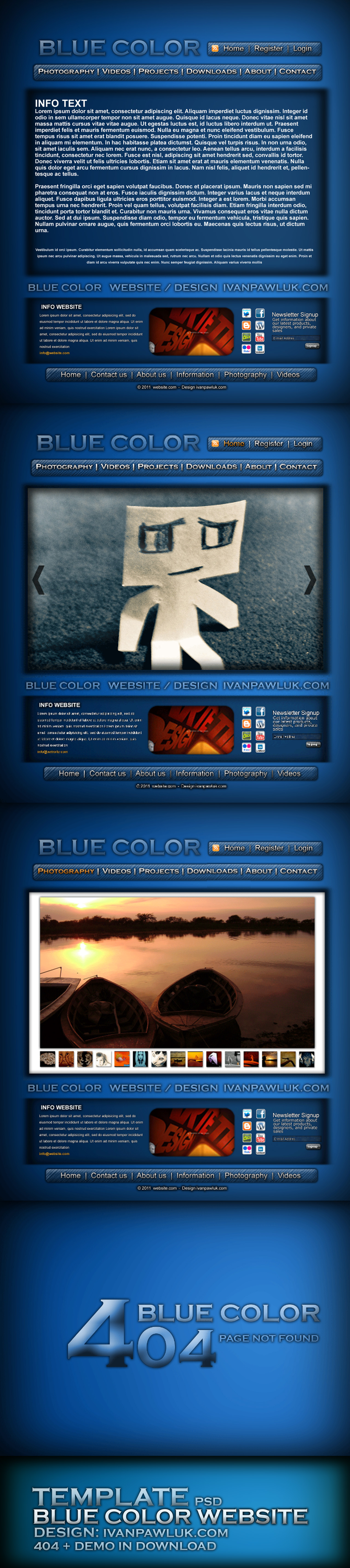 BLUE COLOR website - Pawluk