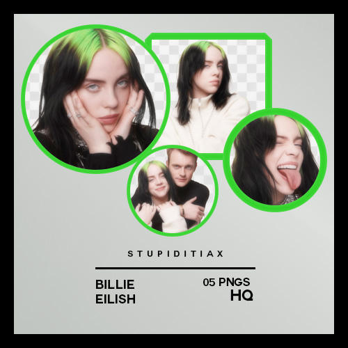 PNG pack 13 / Billie Eilish by stupiditiax on DeviantArt