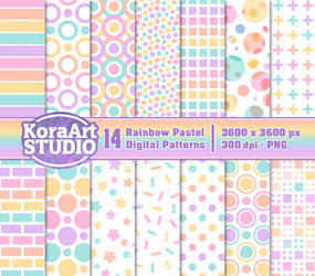 Rainbow Pastel Pattern Pack