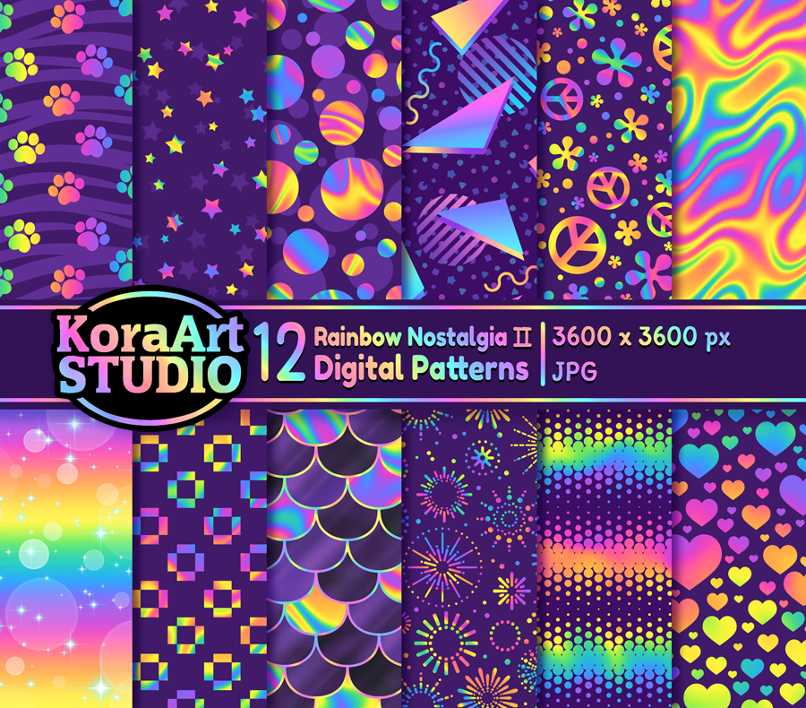 Rainbow Nostalgia II - Pattern Pack