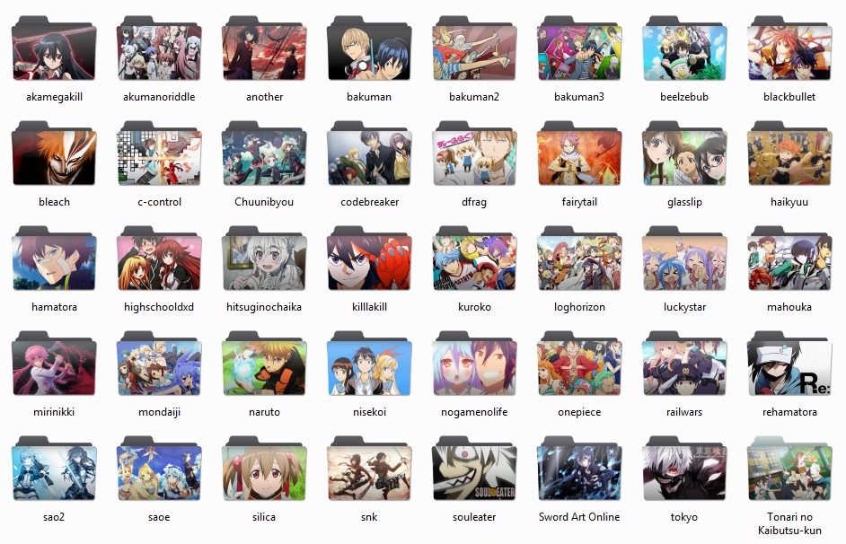 Basic Anime Icons Pack by Taurmice on DeviantArt