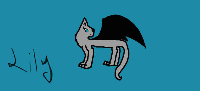 lily in winged-wolf form