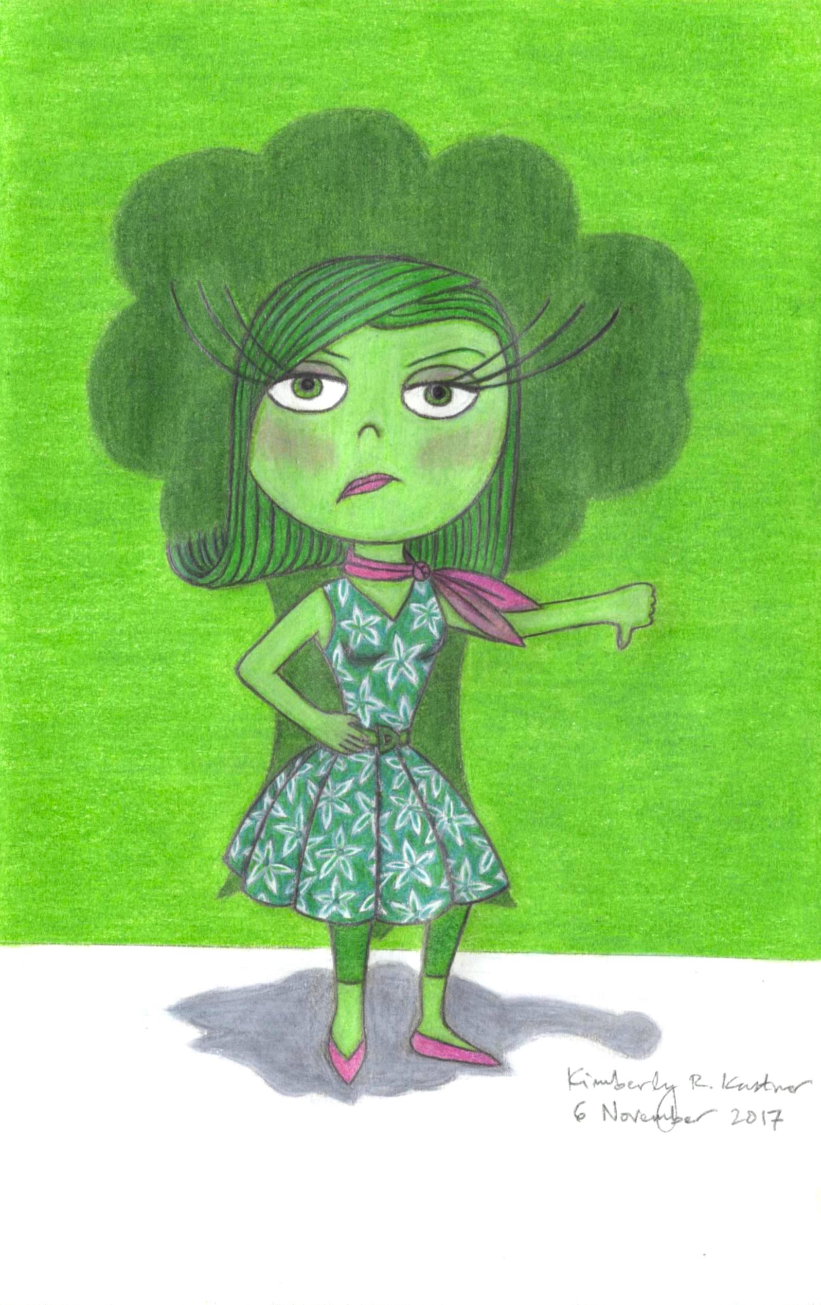 Disgust from Inside Out by LuckyNumber113 on DeviantArt