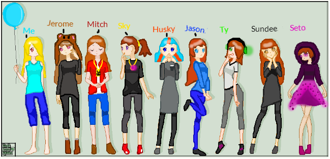 team crafted as girls