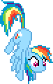 Rainbow Dash dragged by the tail