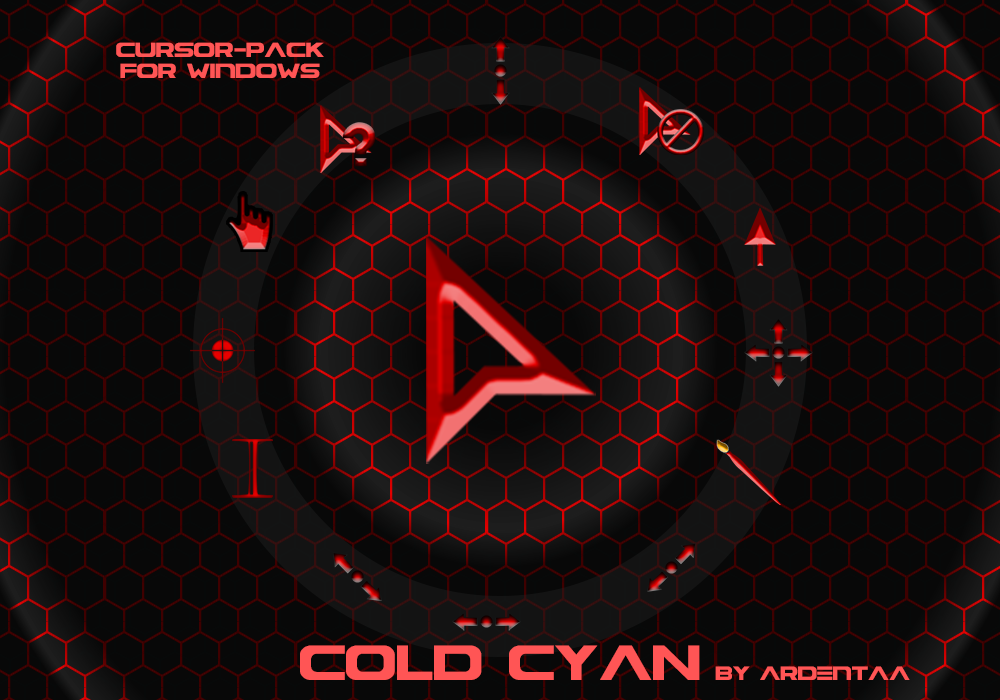 Cold-Red Windows Cursors