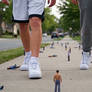 just walking in town
