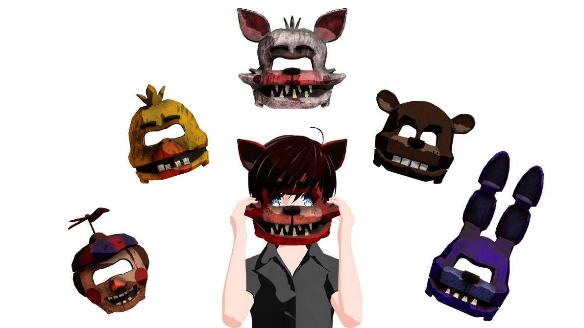 FNAF Masks dl by MikuMikuKnight on DeviantArt