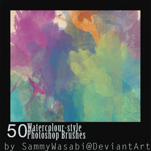 50 Watercolour-Style brushes.